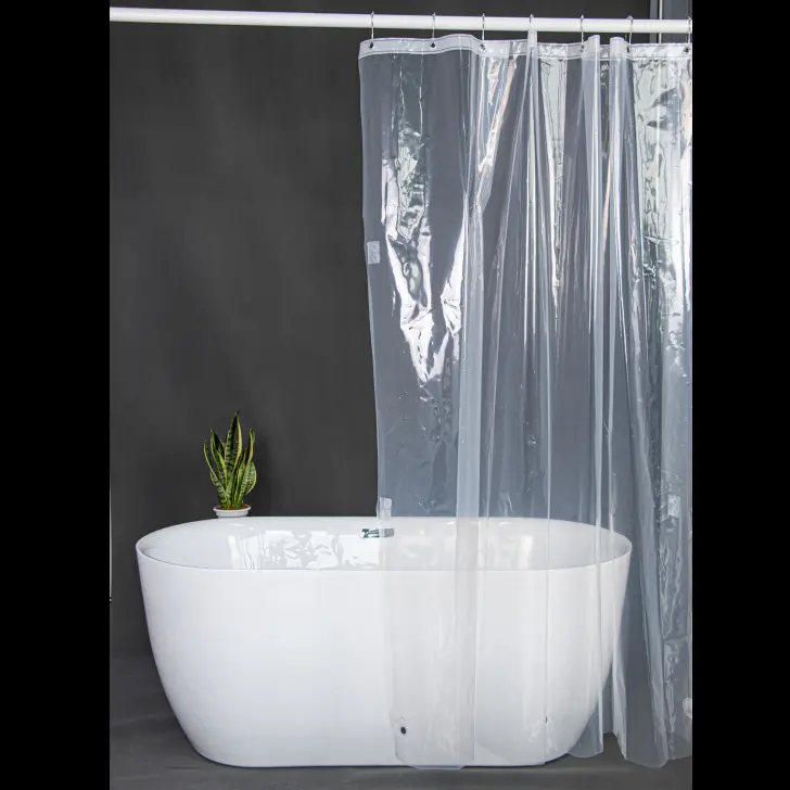China Bathroom Shower Curtain - Waterproof Plastic Shower Curtain Premium PEVA Non-toxic with Rust Proof Grommets Clear 8g Heavy Duty Bathroom Accessories Company, Suppliers