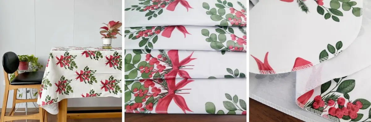 Flannel Backed Vinyl Tablecloth Detail