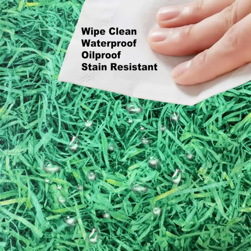 Green Meadow Vinyl Tablecloth Usage