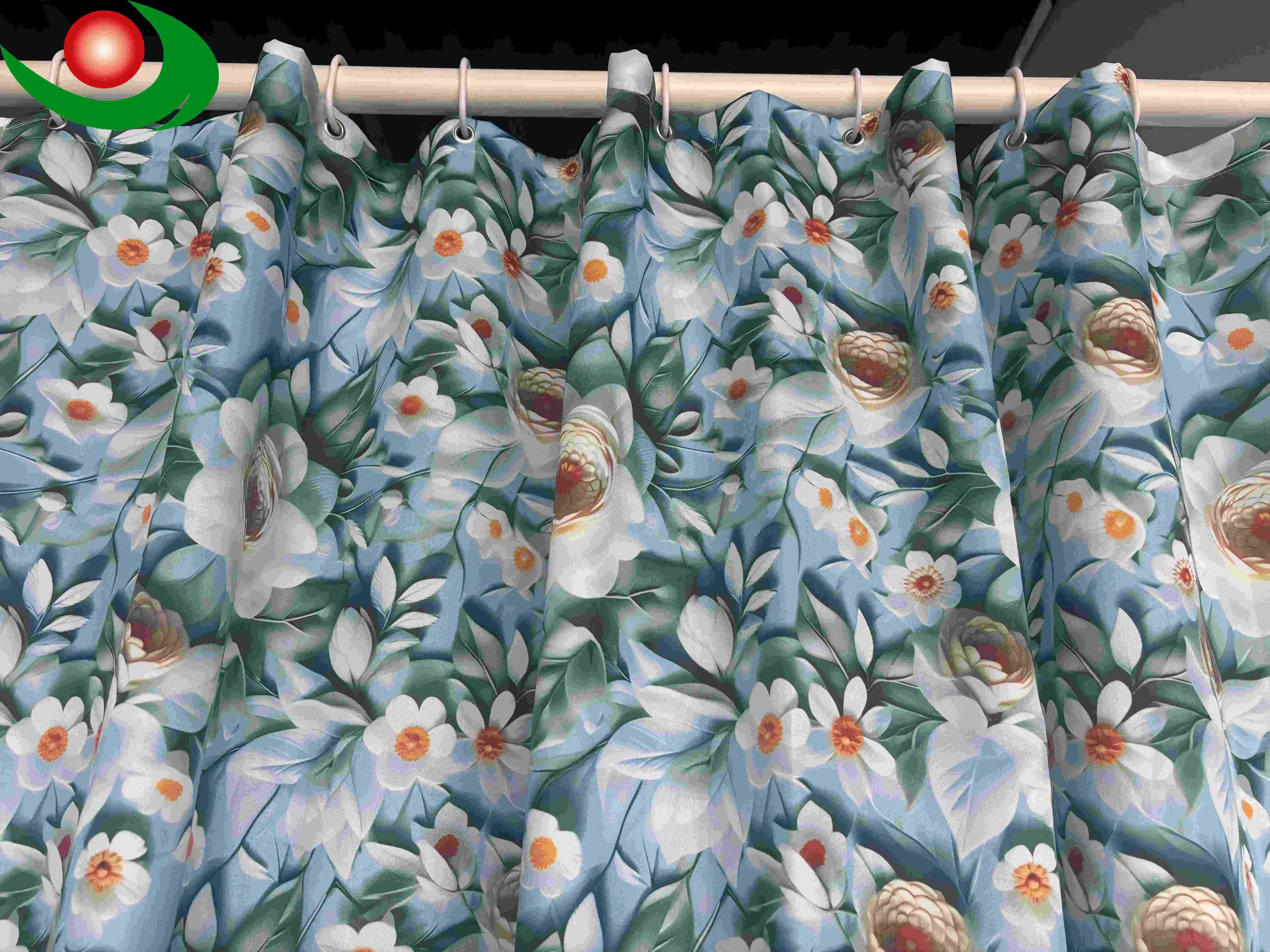 High-Quality Waterproof Shower Curtain, Mold & Mildew Resistant, Soft Polyester Fabric, Rustproof Eyelets, Ideal Room Decor for Home, Hotel, School Product, Supplier