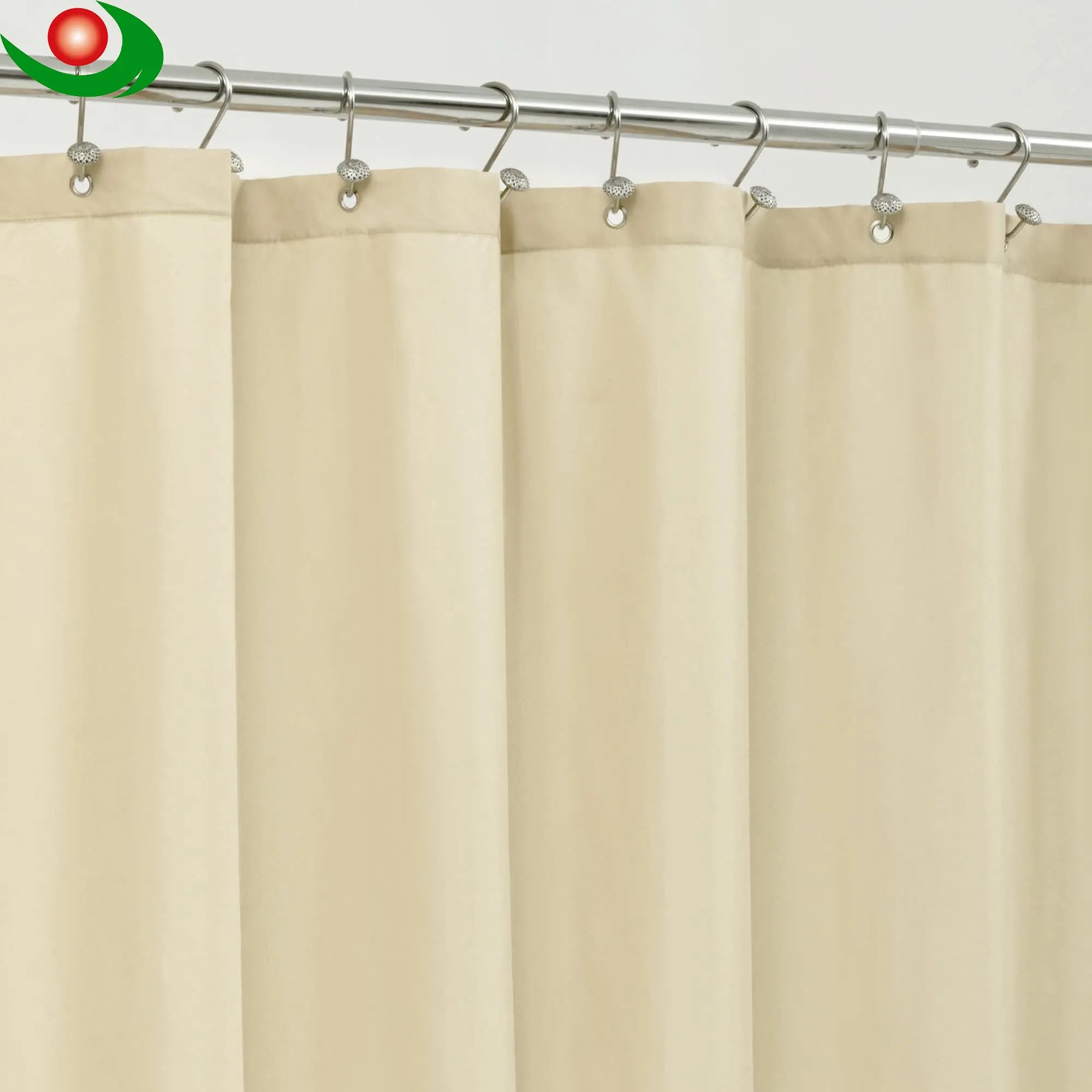 Shower curtain metal grommets