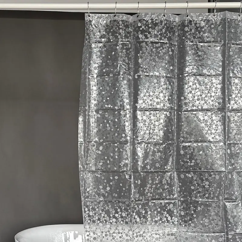High-Quality PEVA Shower Curtain with Pebble Texture Manufacturers, Exporter