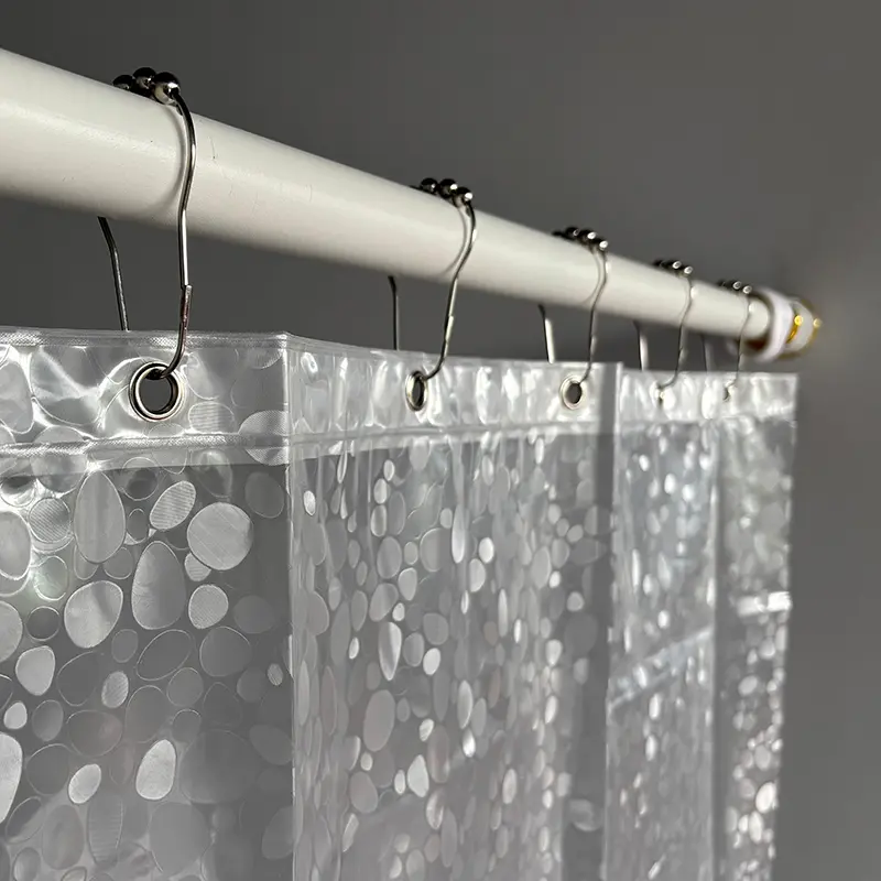 High-Quality PEVA Shower Curtain with Pebble Texture Manufacturers, Exporter