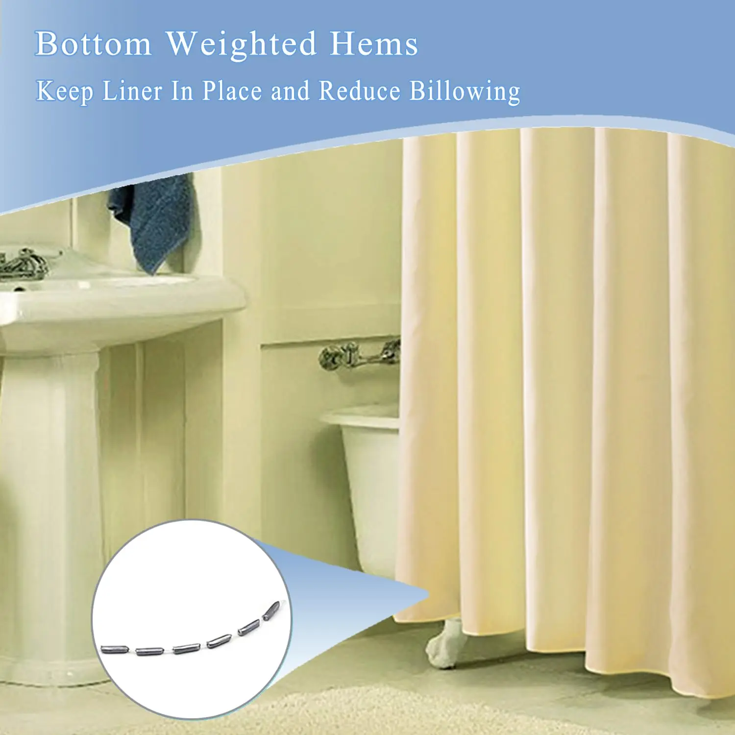 Best OEM&ODM Factory Supplier PEVA Thickened Waterproof Shower Curtain Premium Shower Curtain for Bathroom Factories, Suppliers