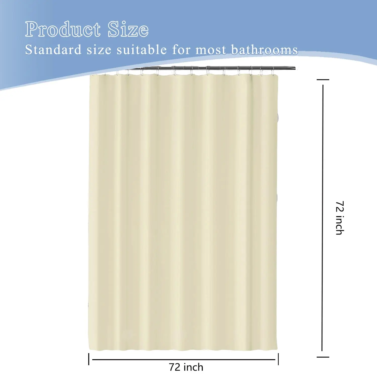 Best OEM&ODM Factory Supplier PEVA Thickened Waterproof Shower Curtain Premium Shower Curtain for Bathroom Factories, Suppliers