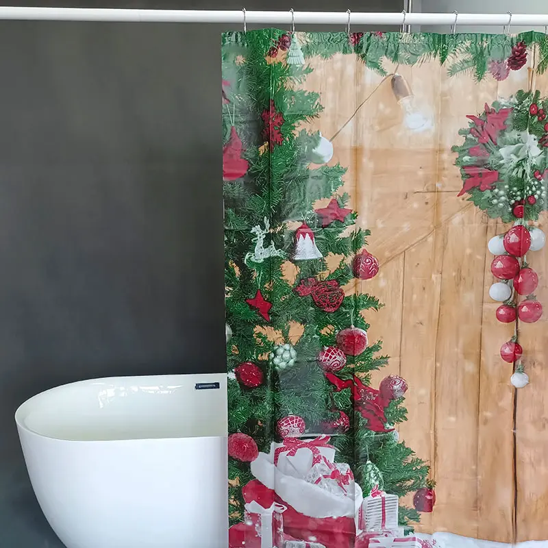 High-Quality Festive PEVA Shower Curtain Manufacturer, Product