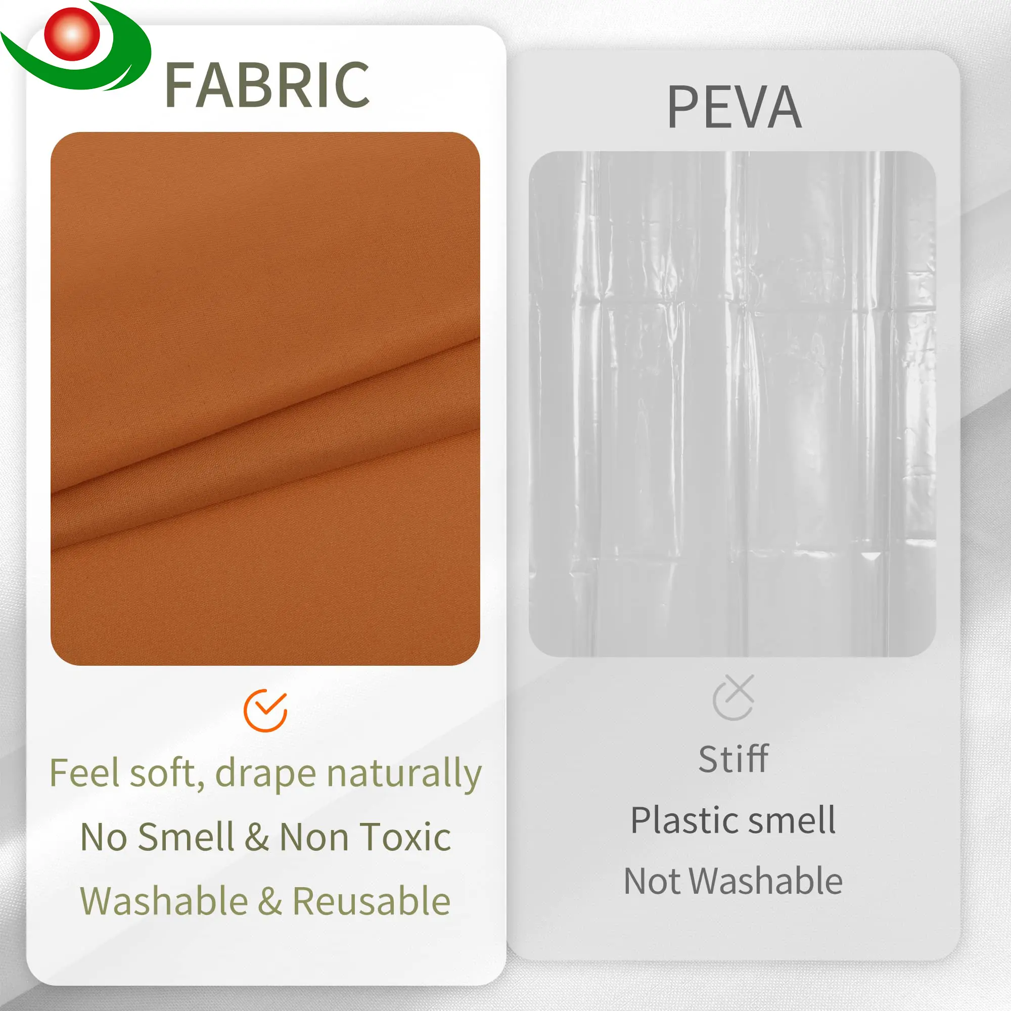 Durable fabric curtain