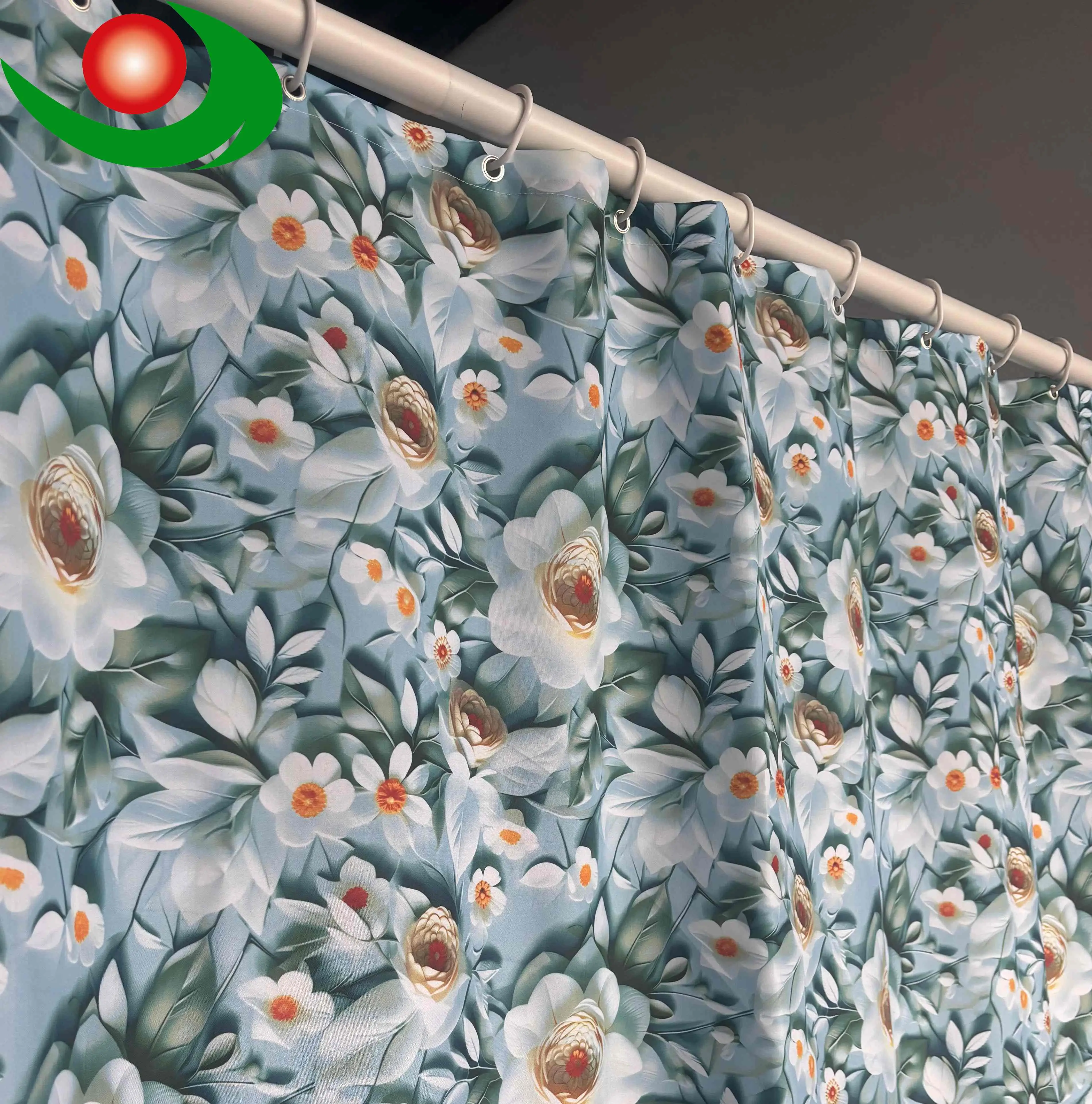 High-Quality Waterproof Shower Curtain, Mold & Mildew Resistant, Soft Polyester Fabric, Rustproof Eyelets, Ideal Room Decor for Home, Hotel, School Product, Supplier