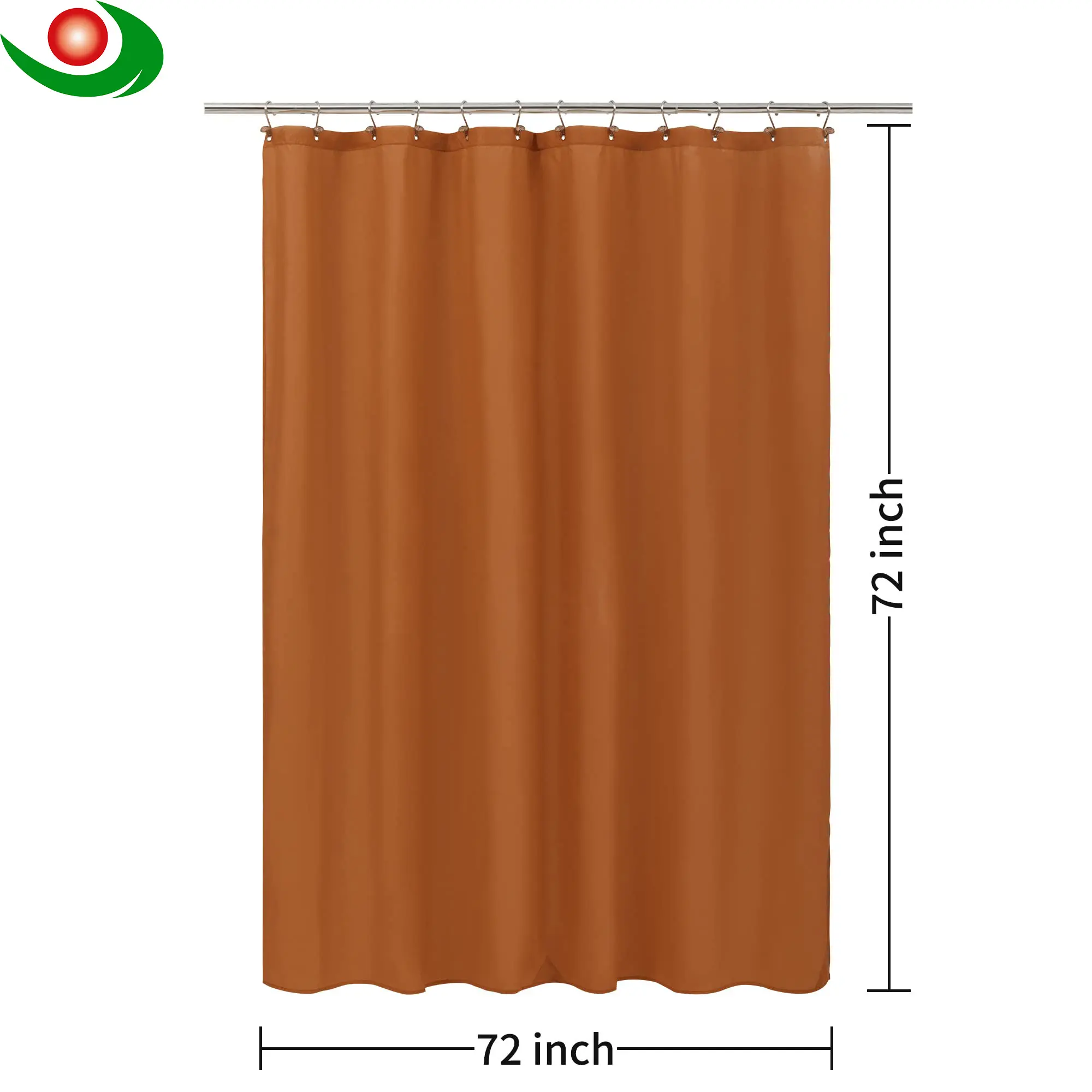 Waterproof shower curtain features