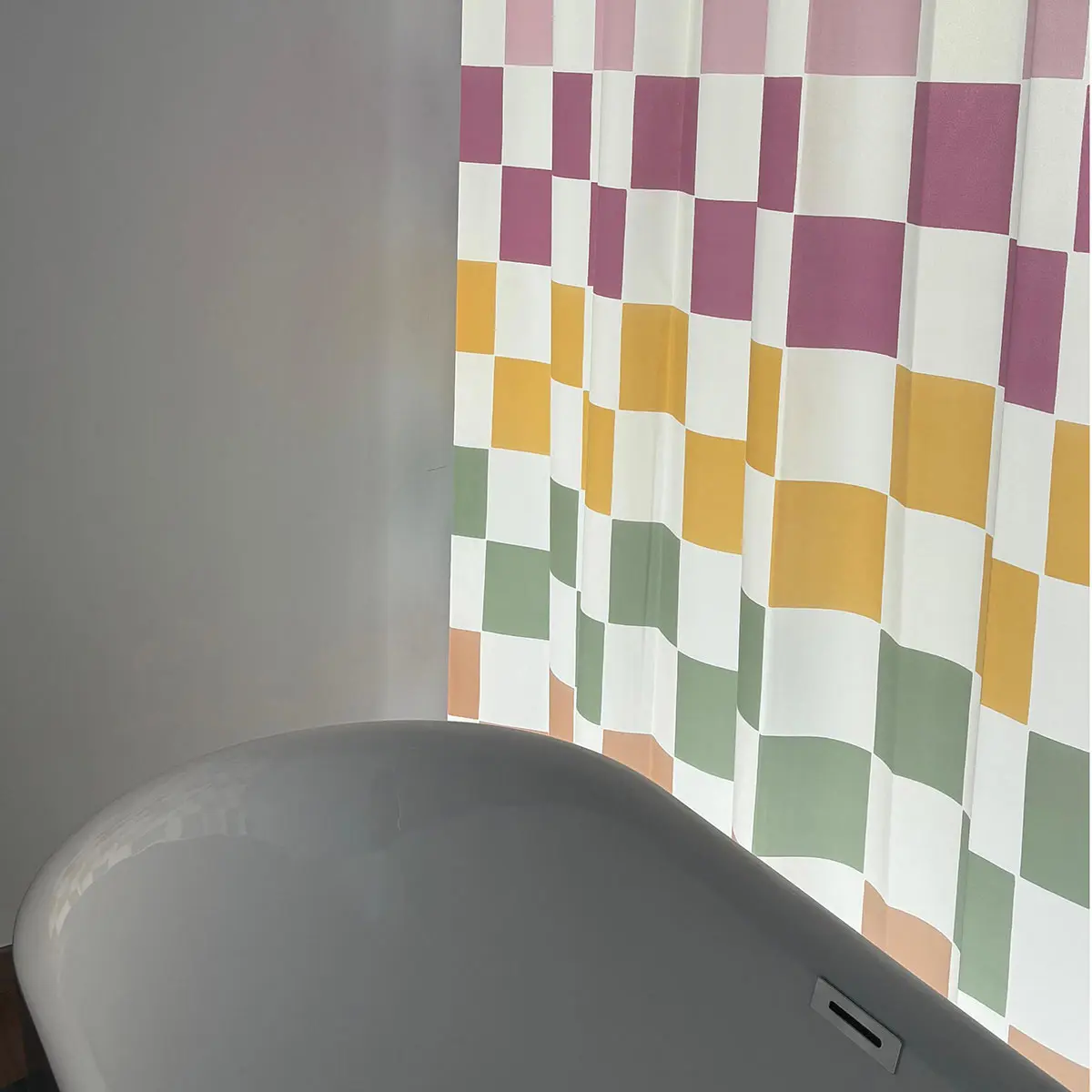Cheap Color Block PEVA Shower Curtain Manufacturers, Manufacturer