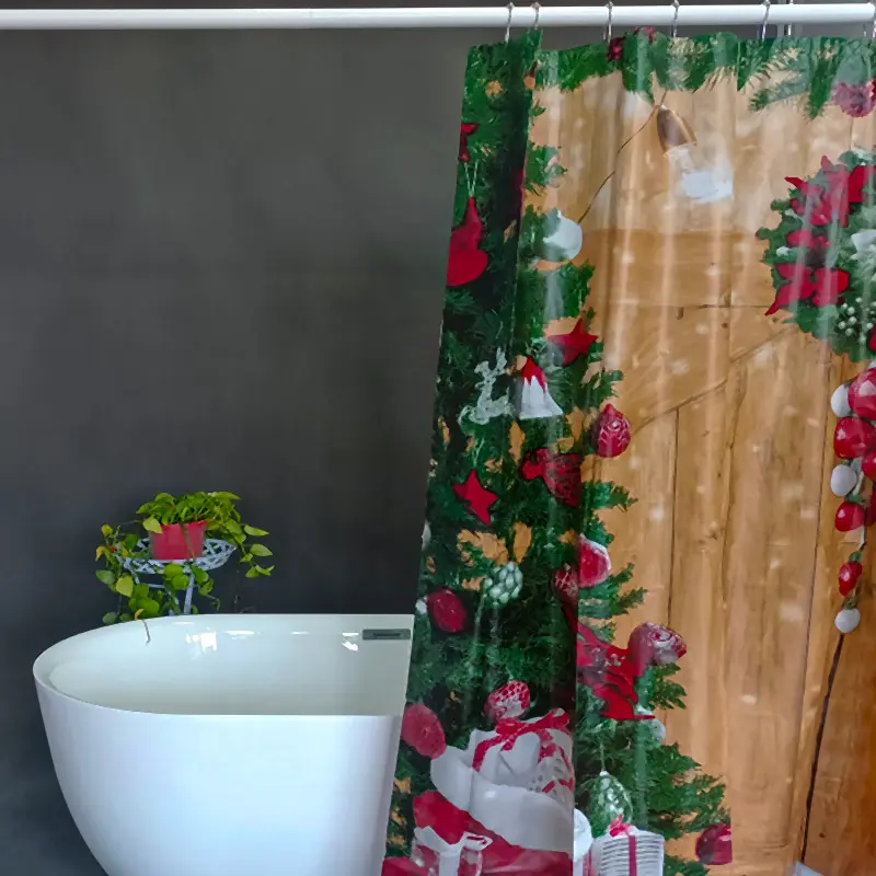High-Quality Festive PEVA Shower Curtain Manufacturer, Product