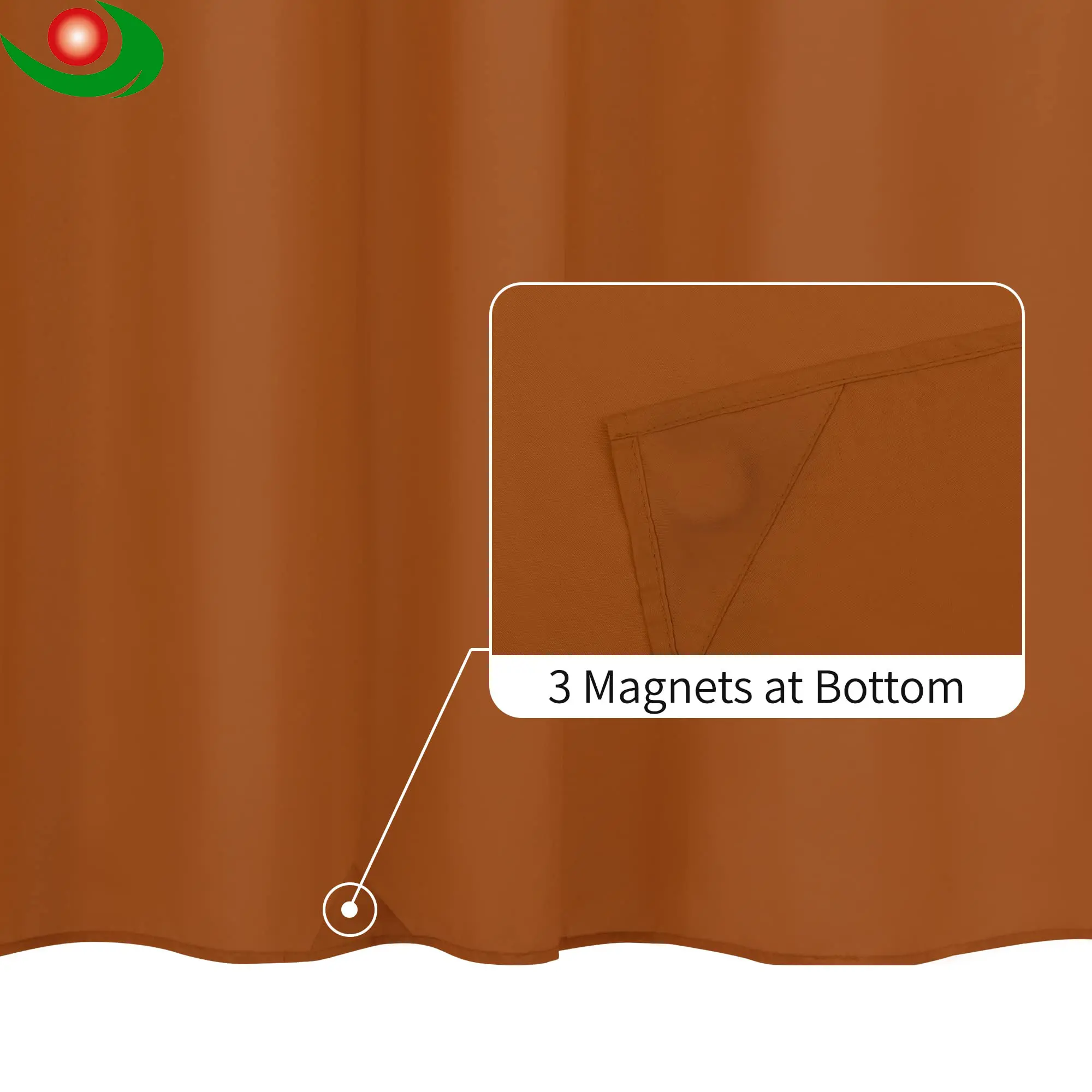 Polyester shower curtain design