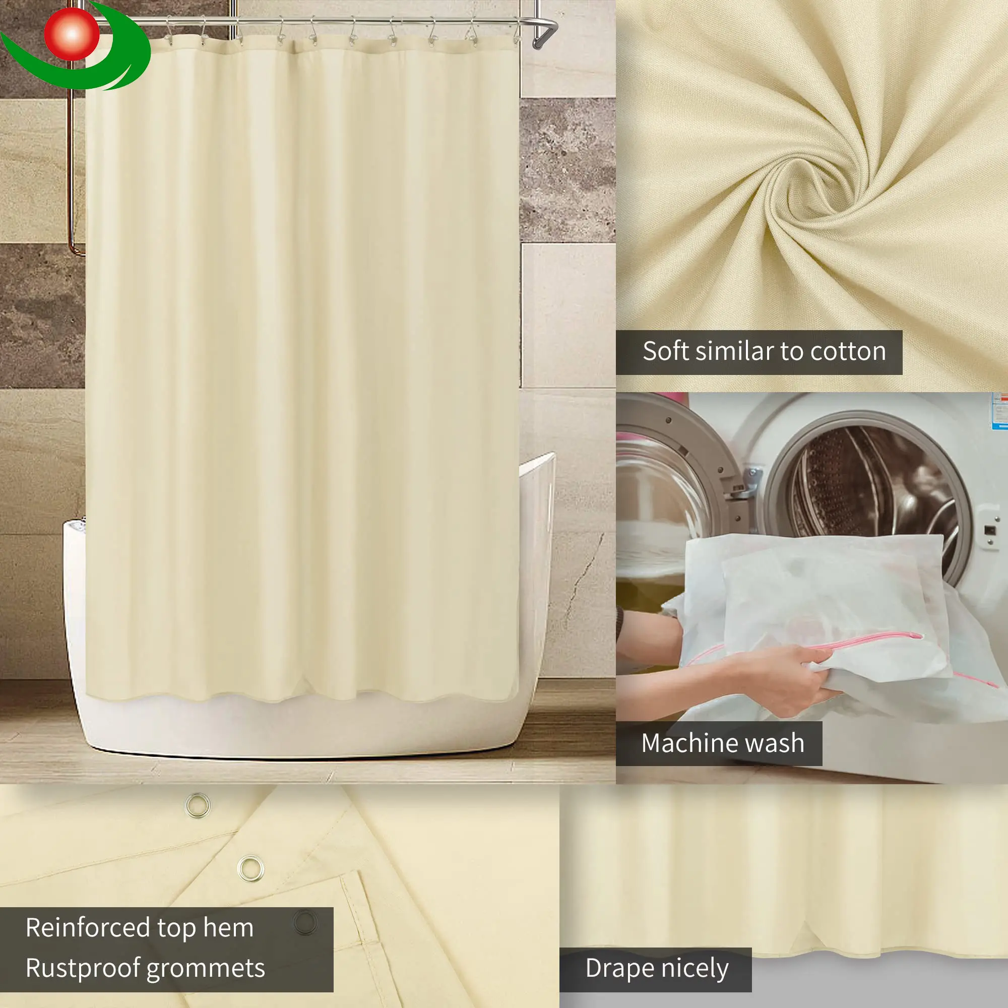 Standard size shower curtain