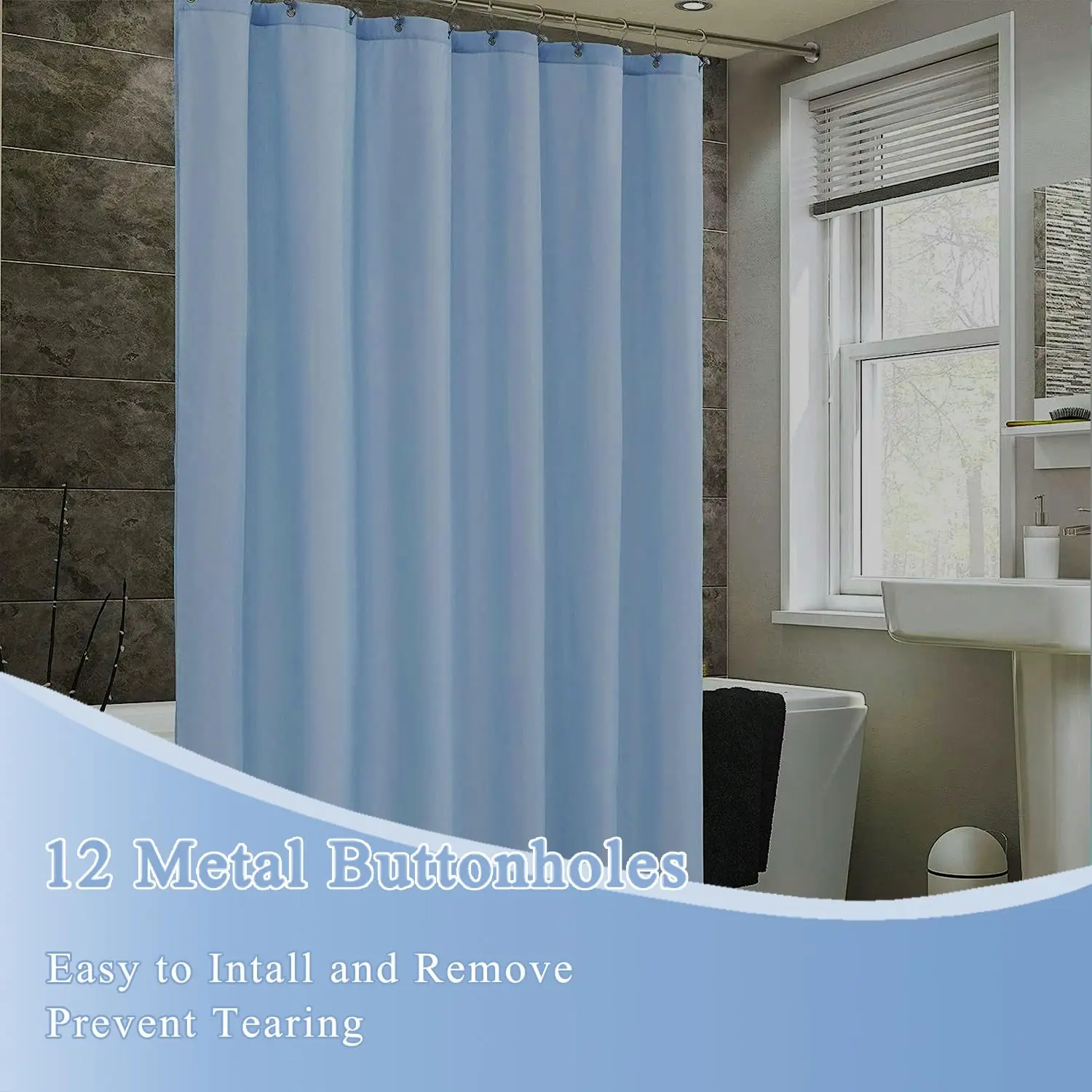Custom Clear Shower Curtain Liner Light Weight PEVA, Shower Liner Product, Factory