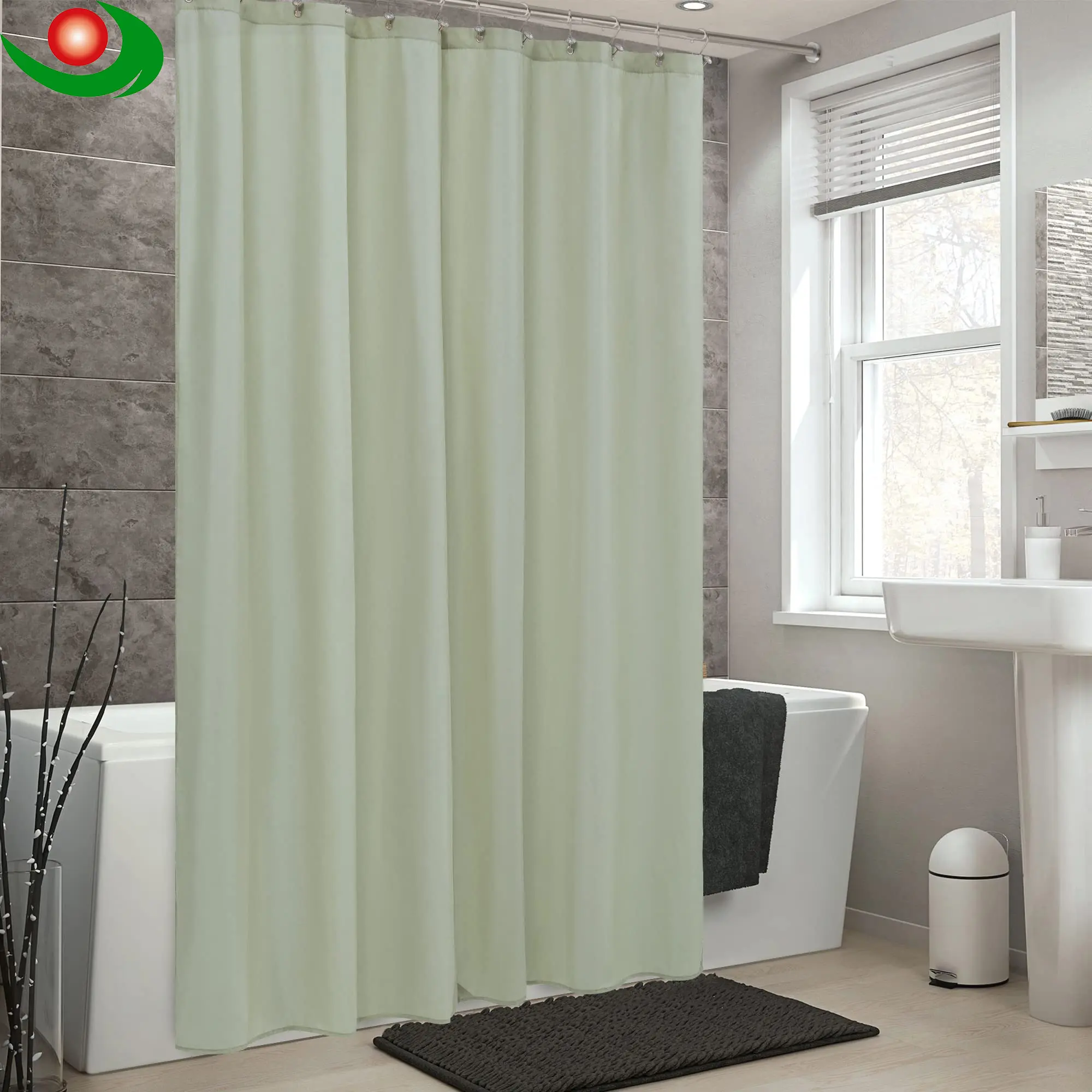 Solid Color Shower Curtain