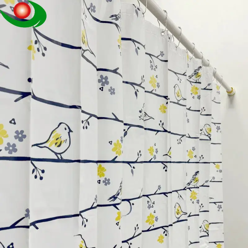 Cheap Charming Bird Pattern PEVA Shower Curtain Company, Factory