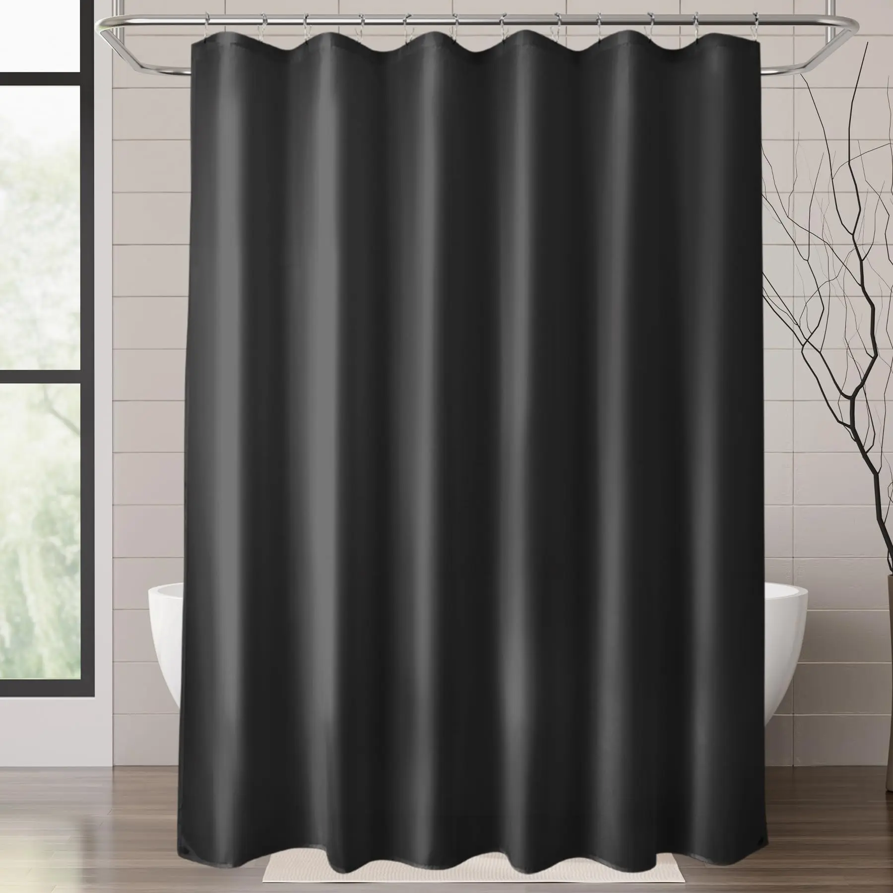 Fabric Shower Curtain Liner Detail