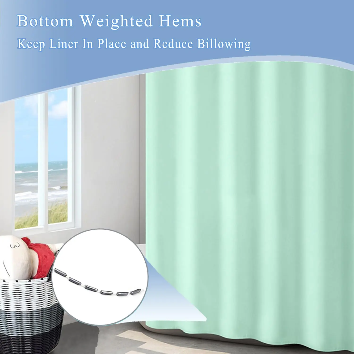 Buy Custome Shower Curtain Waterproof Plastic Shower Curtain High Quality PEVA Quotes, Supplier
