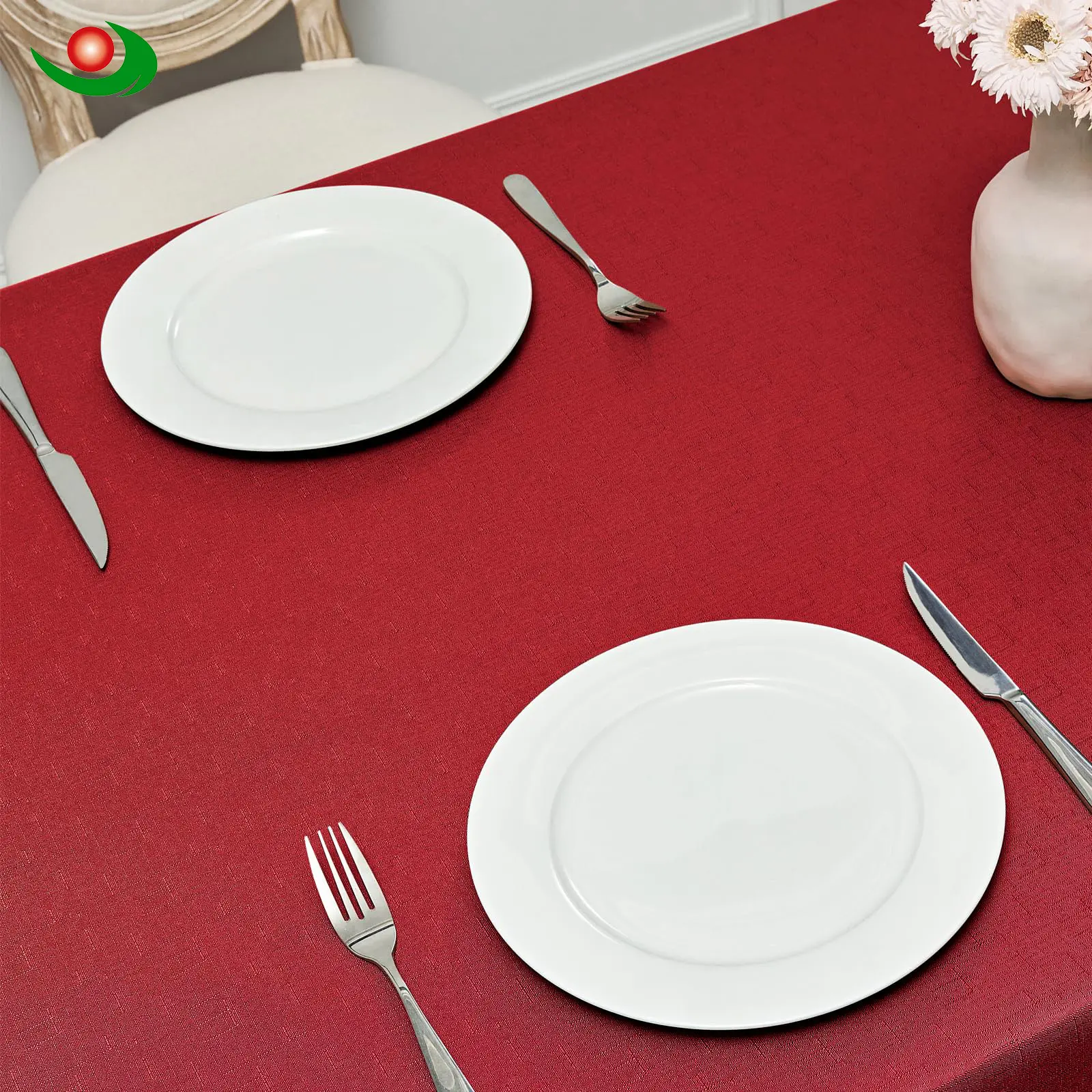China Cotton Tablecloth Dark Red - Jiayuan: Traditional Rectangle,Suitable for Various Occasions, Especially for Outdoor Summer Dinners and Parties Service, Pricelist