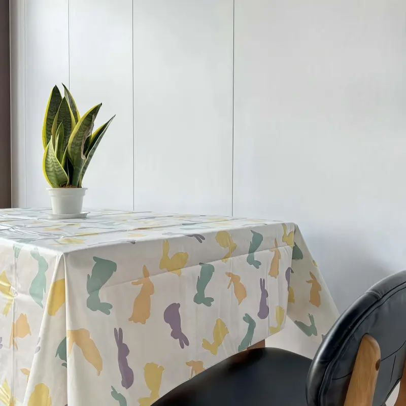 Cheap Customizable Waterproof Vinyl Tablecloth with Flannel Lining Product, Company
