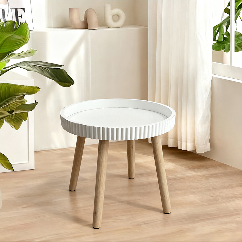 High-Quality Wooden Side Table with Fluting Manufacturers, Factory