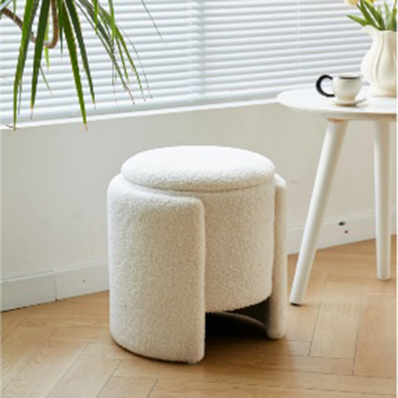 High-Quality Teddy Fabric Storage Stool/Ottoman Manufacturers, Factories