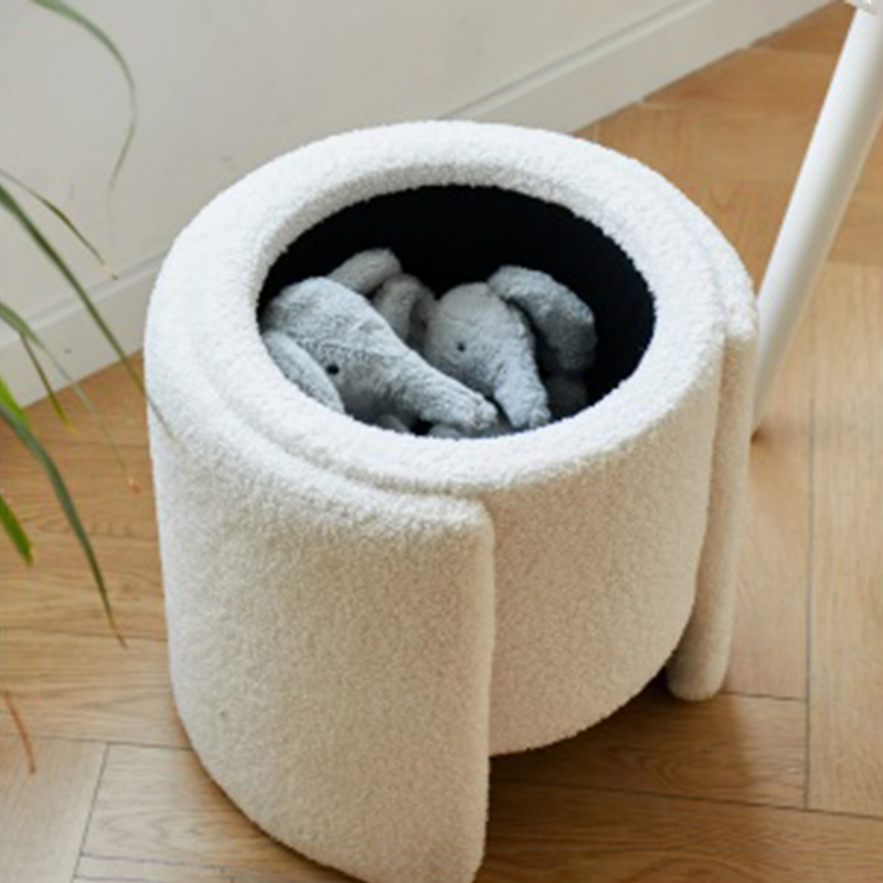 High-Quality Teddy Fabric Storage Stool/Ottoman Manufacturers, Factories