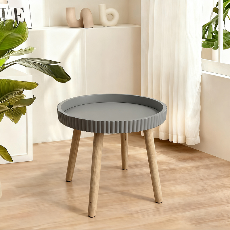 High-Quality Wooden Side Table with Fluting Manufacturers, Factory