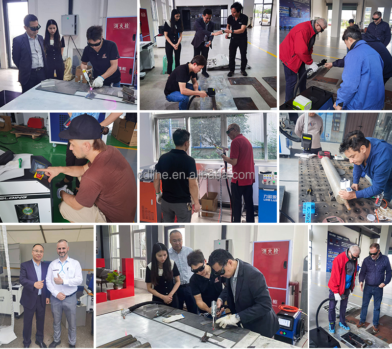 Customer visiting laser factory