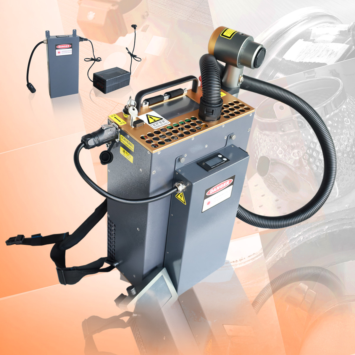 Small Backpack Laser Cleaning Machine Big Areas Laser Rust Cleaning Machine With Low Price