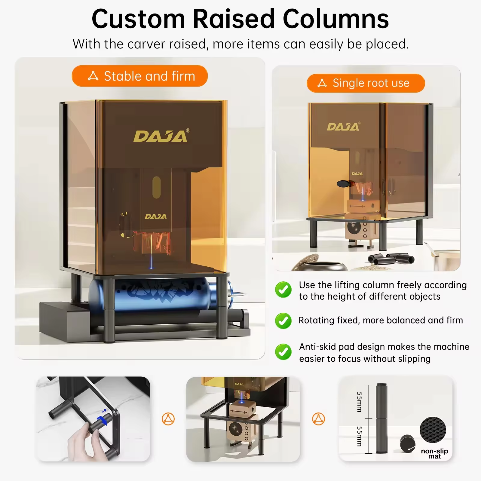 Portable DAJA DJ6 Pro 10W Desktop Laser Carving Machines Portable Mini DIY High Accuracy Fully Enclosed Laser Engraver
