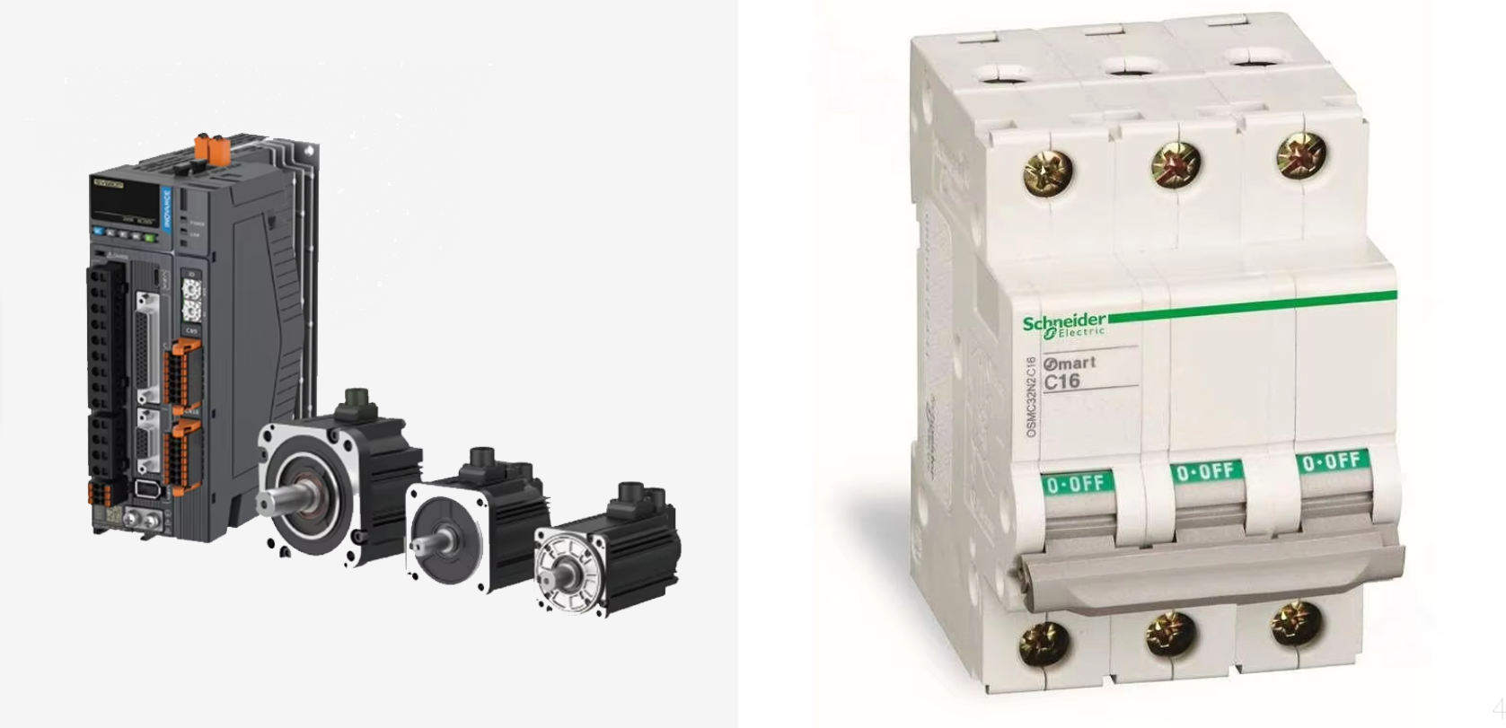 China Inovance servo motor & Schneider Electrical components
