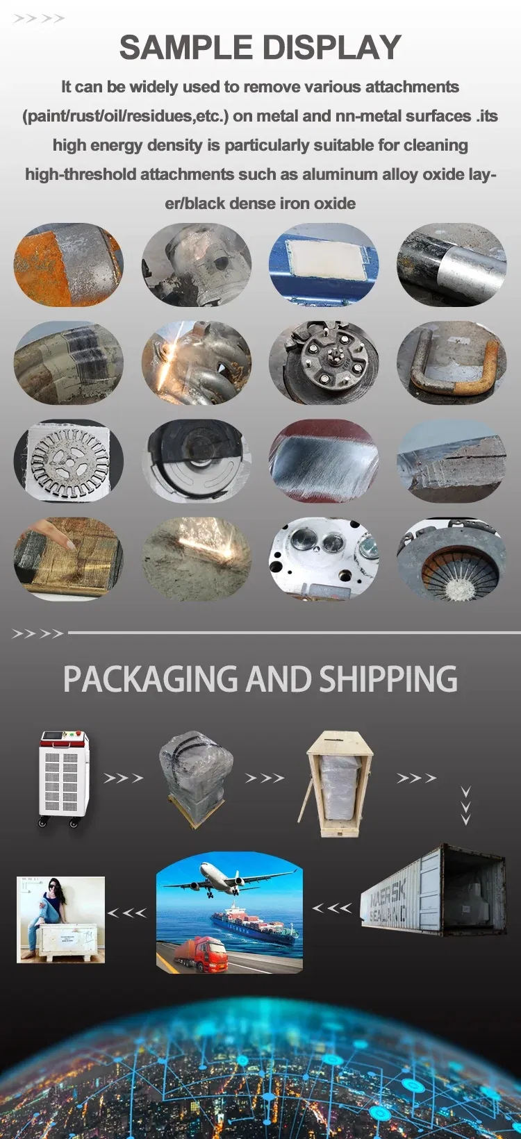 Cleaning Welds Stone Metal Wood Sample 4