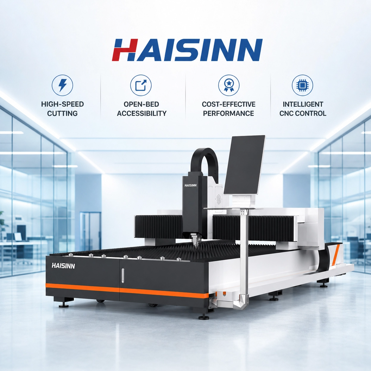 1500W 3000W 4000W Fiber Laser Cutting Machine For Metal Sheets Tubes Single Platform Water Cooling Supports AI LAS BMP PLOT