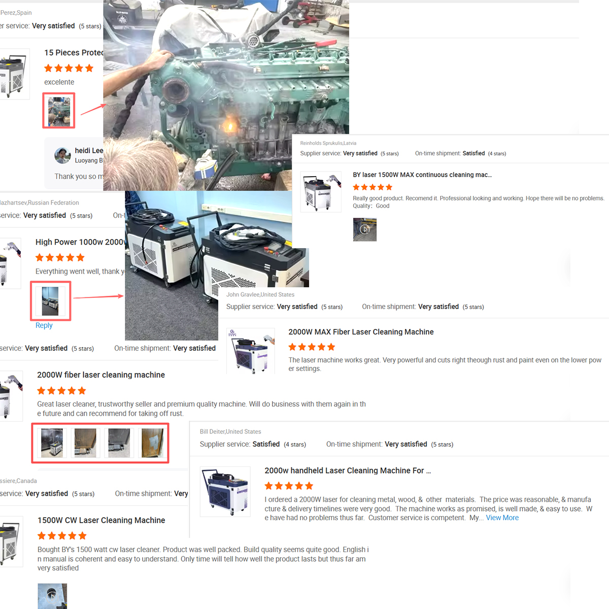 Handheld Fiber Laser Cleaner 1500W 2000W 3000W | Air or Water Cooled Continuous Wave | Rust Paint Coating Removal | CE Certified