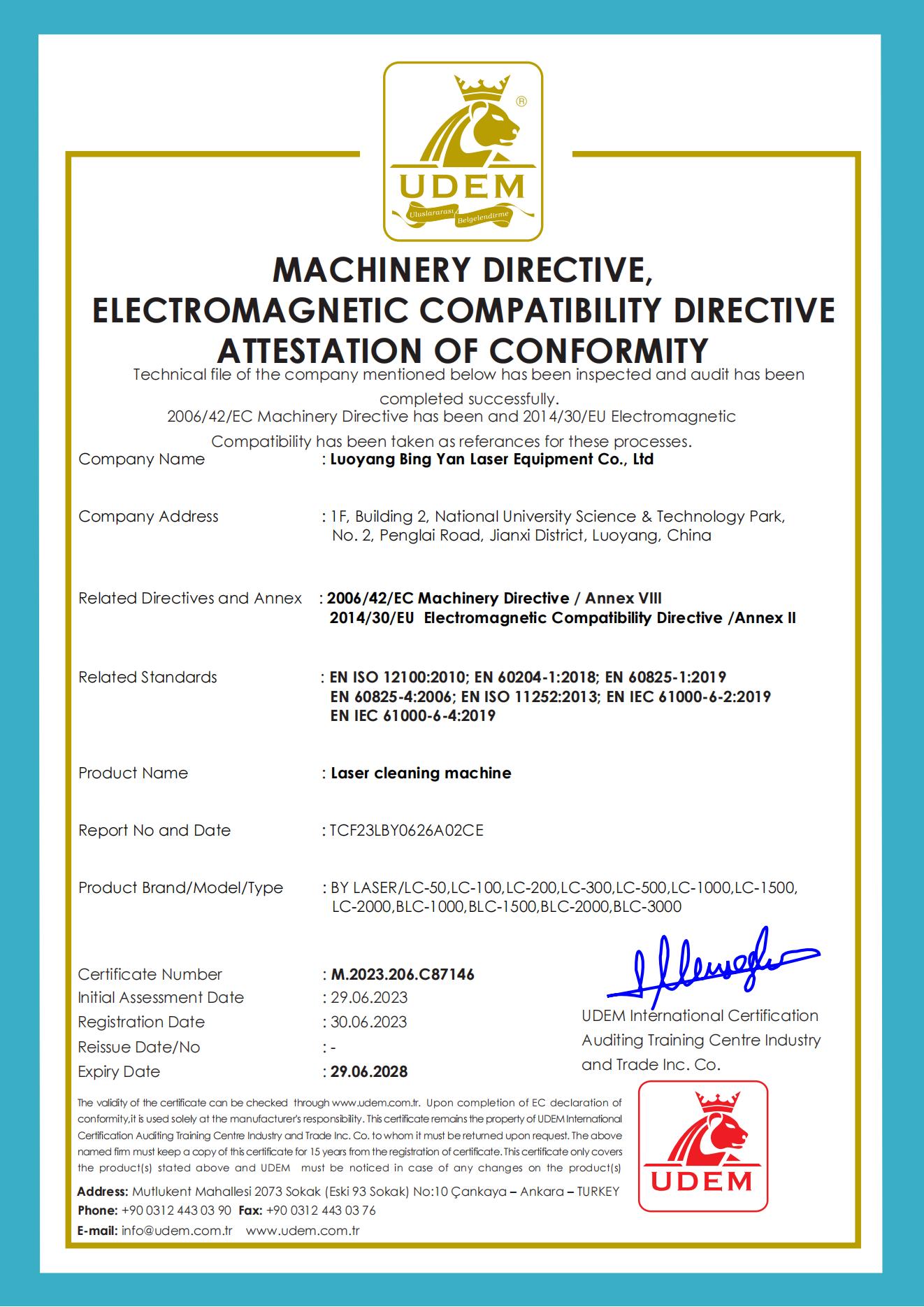 Certificado CE y RoHS 1