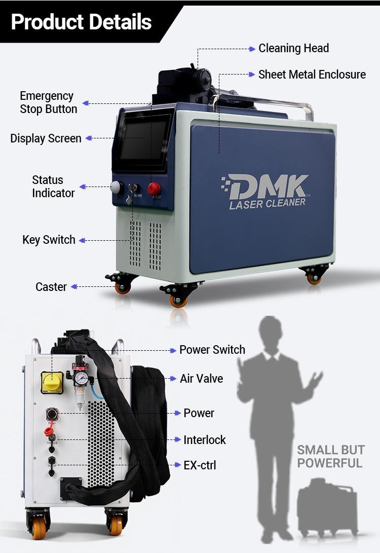 Non-destructive Texturing Polishing Pulse Laser Cleaning Machine 100w 200w Customized Laser Source