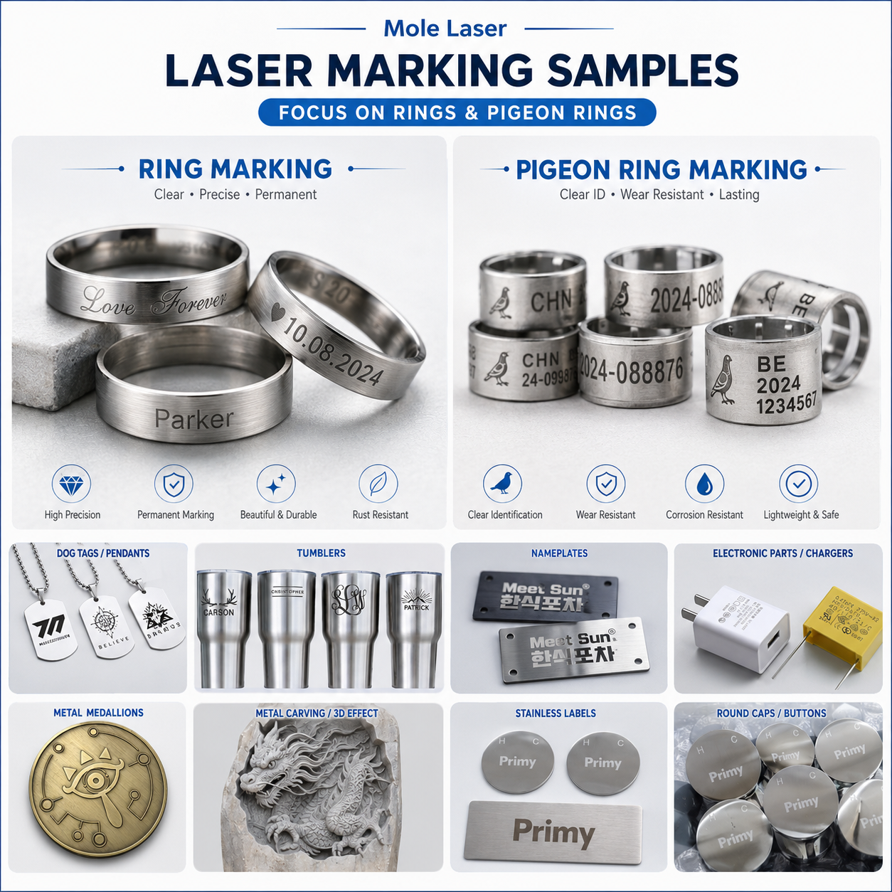 CE-Certified Industrial Fiber Laser Marking Machine 30W 50W 100W for Metal Jewelry Hardware Wholesale Engraving