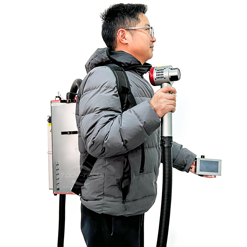 Backpack 100W 200W 300W Pulse rust Stripping Laser Tool From Metal Wood