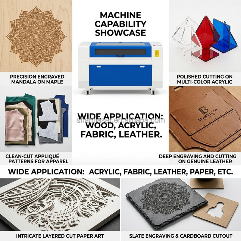 CC1610 1610 Co2 Laser Cutting Machine 300w And 100w,150w Optional