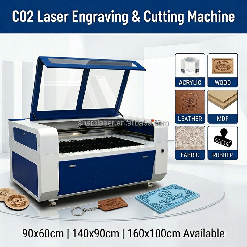 CC1610 1610 Co2 Laser Cutting Machine 300w And 100w,150w Optional
