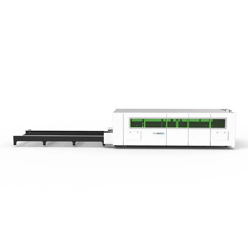 Advanced Closed Type Fiber Laser Machine 3015 High Power for Safe Mass Production and High Volume Thick Plate Cutting