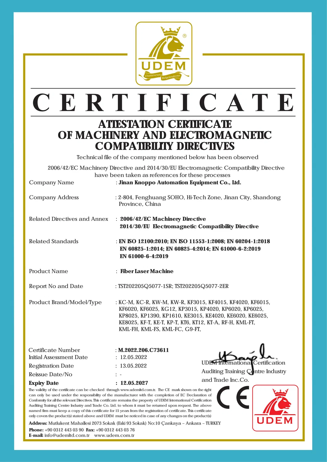 CE Certificate