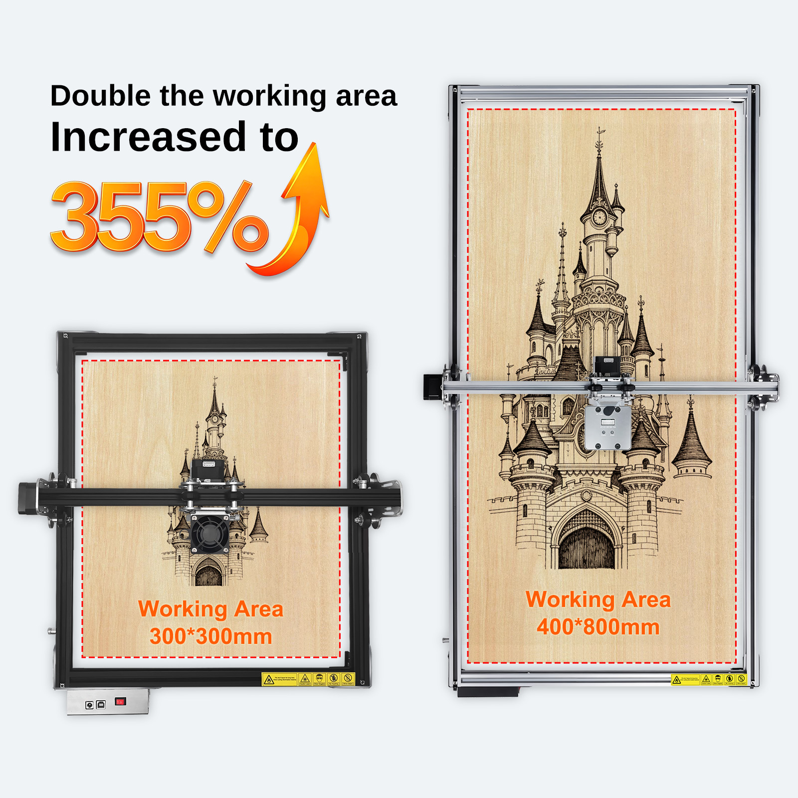 OEM&amp;ODM 20W 40x80cm Working Area Desktop Laser Engraving Machine for Stone Rubber Plywood Wood Leather Plastic-CNC Air-Cooled