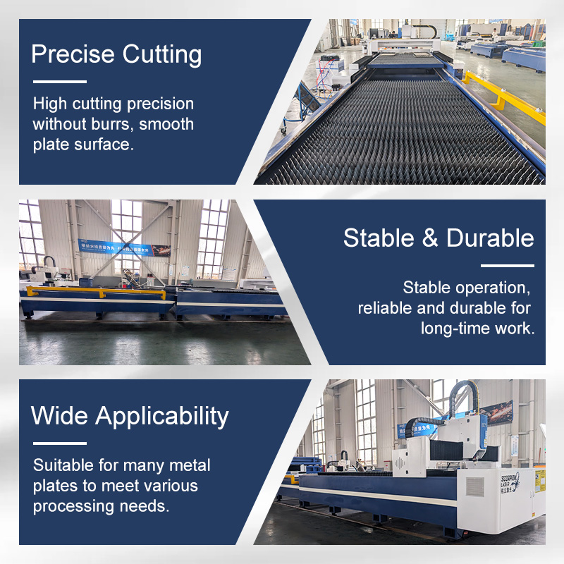 New High Power CNC Fiber Laser Cutter 1500W-30000W Auto Exchange Table Water Cooling DXF for Sheet Metal 3015/4015 Models