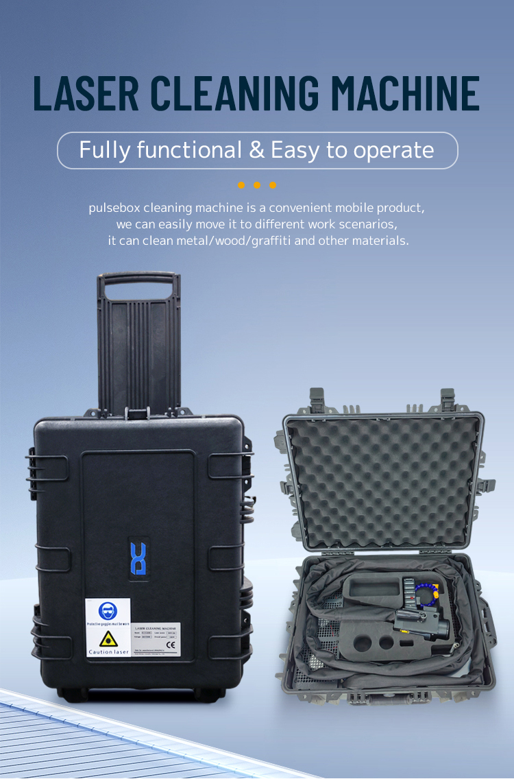 Portable Pulsed Fiber Laser Cleaner Display