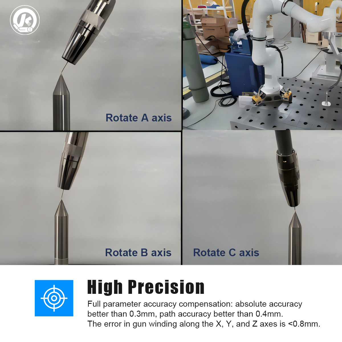 Smart 6 Axis Welding Robot Laser Seam Tracking System 1400mm Robotic Arm Featuring Motor Servo-Electric Drive for Intelligent