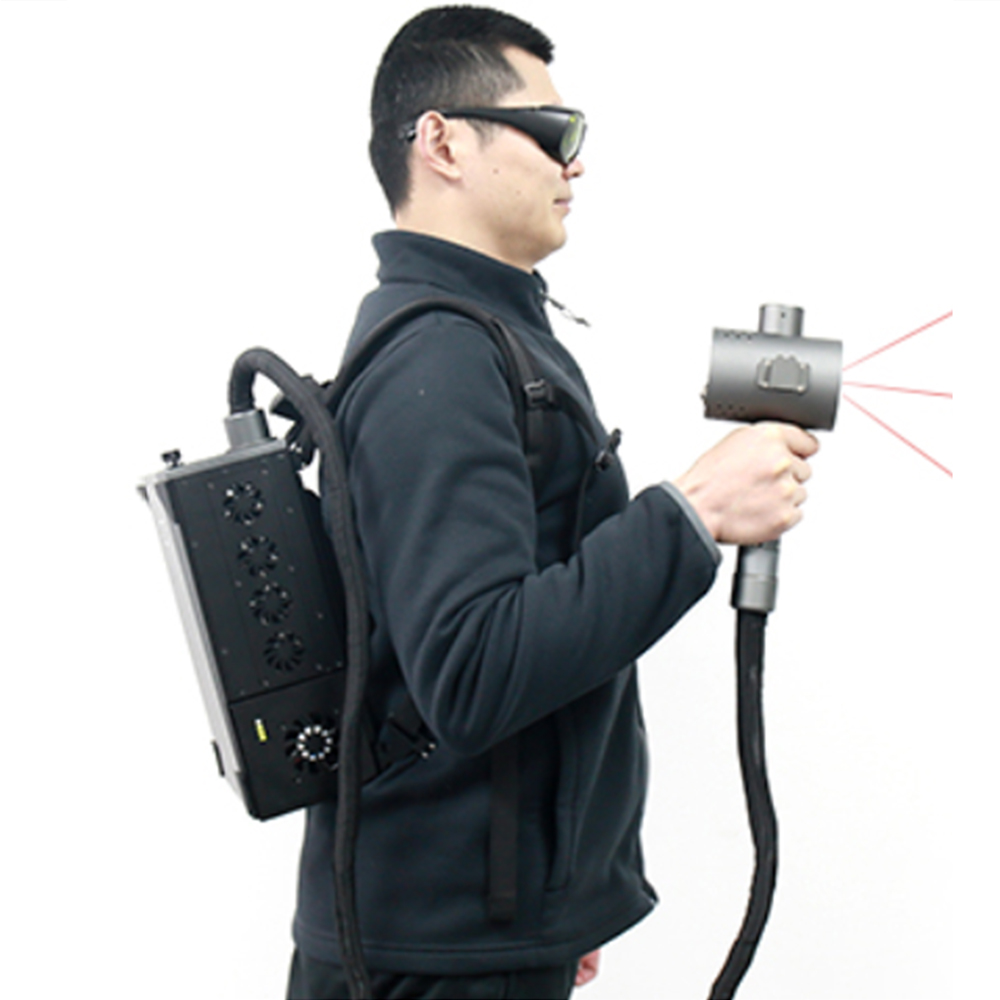 JPT Backpack Pulse Laser Cleaner Machine for Metal Wood Paint Rust &amp; Stone