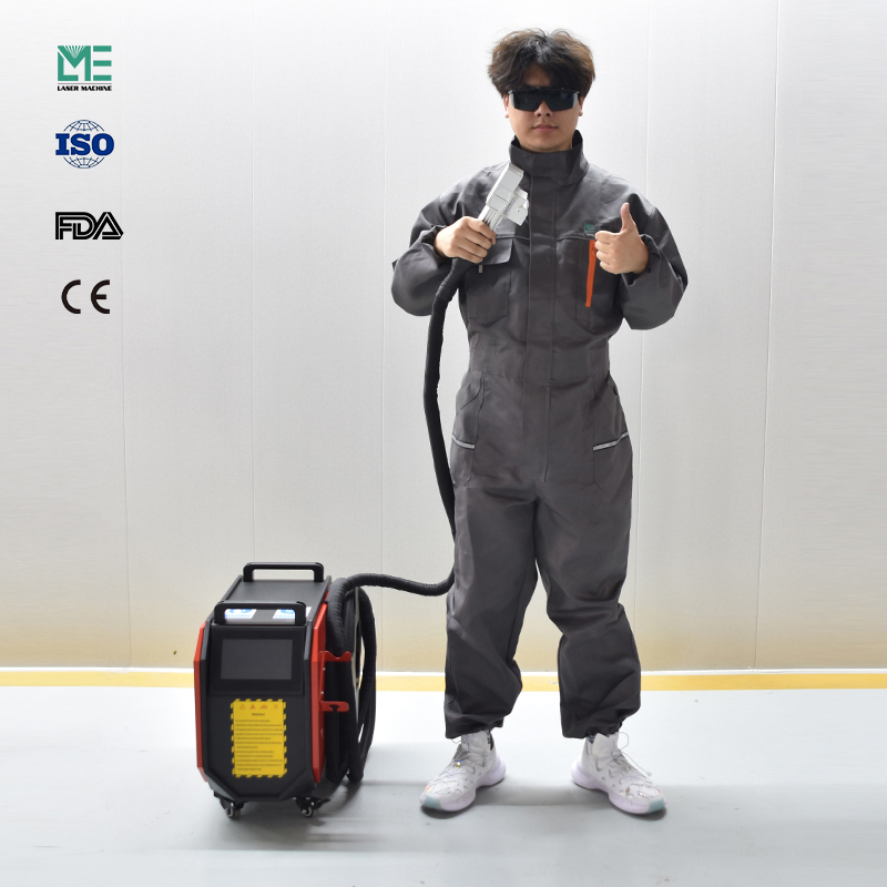 Portable Air Cooled 1500W/2000W/2500W Laser Cleaning Machine Rust Removal for Metal Paint and Oil Removal Wood Paint Removal