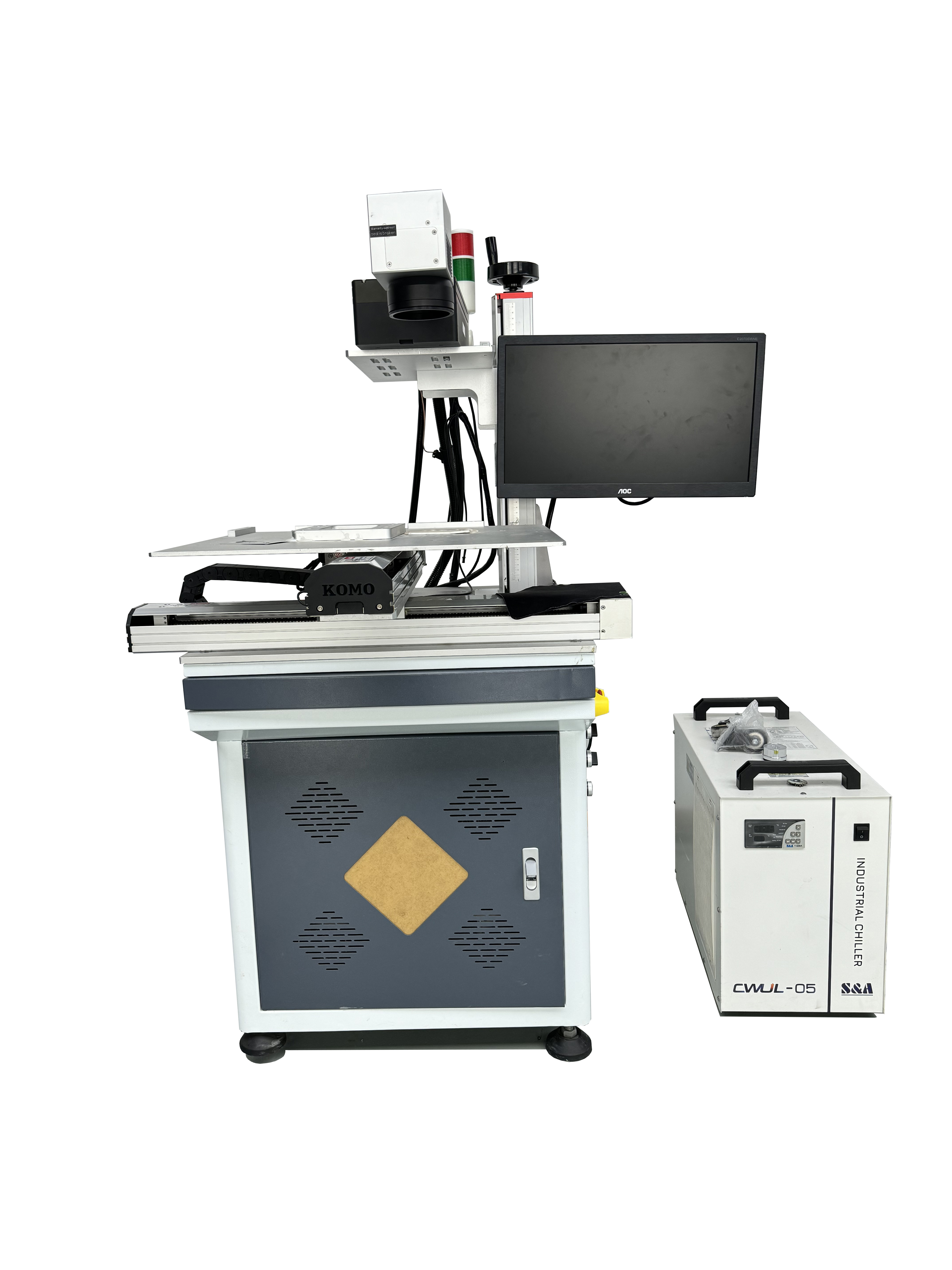 Desktop Galvo Laser Engraver Marking Machine 30W Autofocus Customizable Configuration 60kg Weight 0.01-0.1mm Depth 0-1000mm/s 1